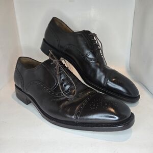 Salvatore Ferragamo Black Leather Oxfords